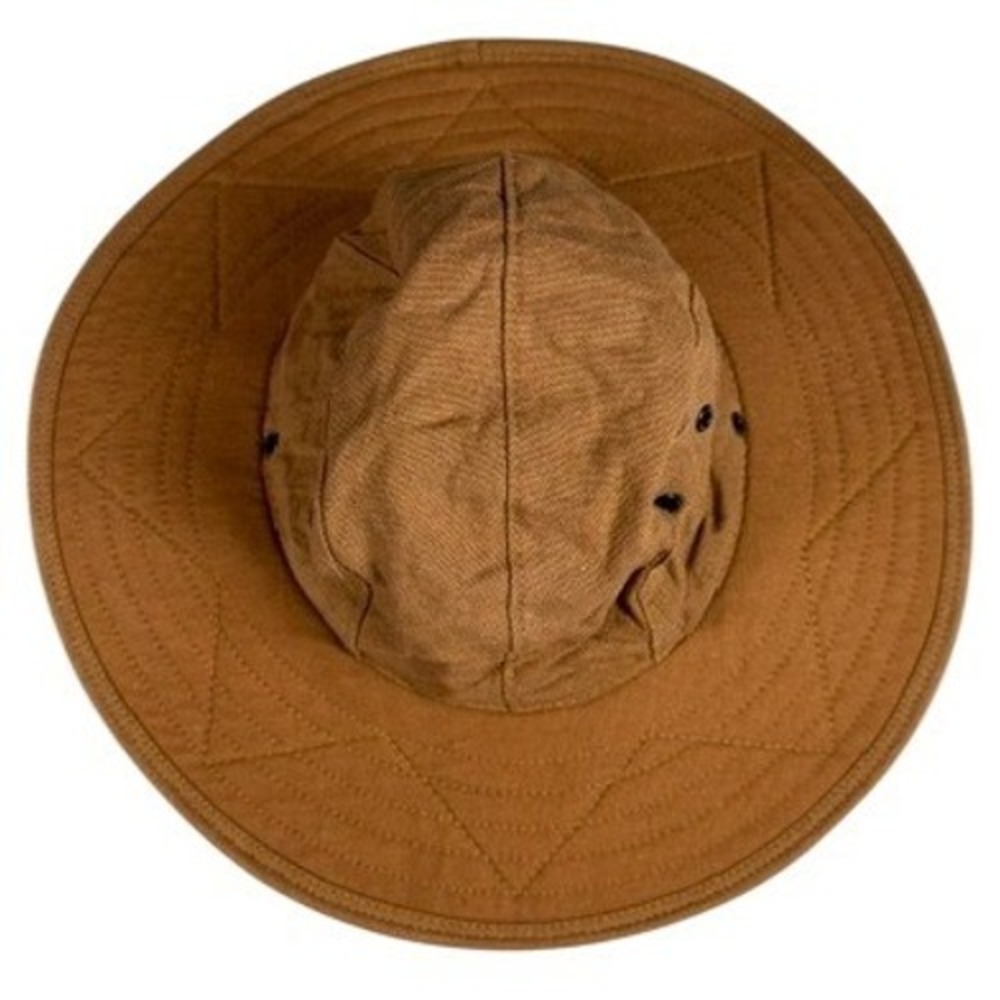 Watership Trading‎ Companie Hat Unisex S Brown Canvas Wide Brim Sun Hat USA Made